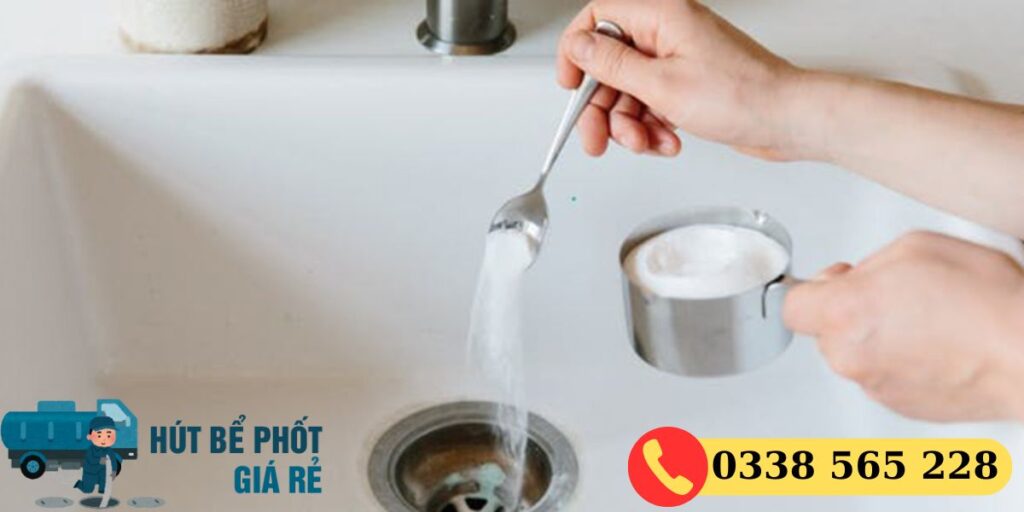 Dùng baking soda thông nghẹt lavabo