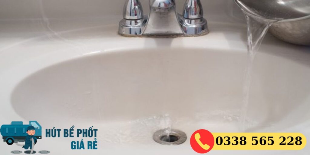 Thông nghẹt lavabo bằng nước nóng