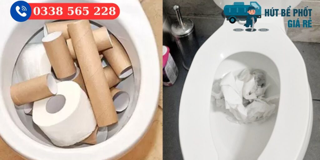 Giấy vệ sinh là nghẹt bồn cầu