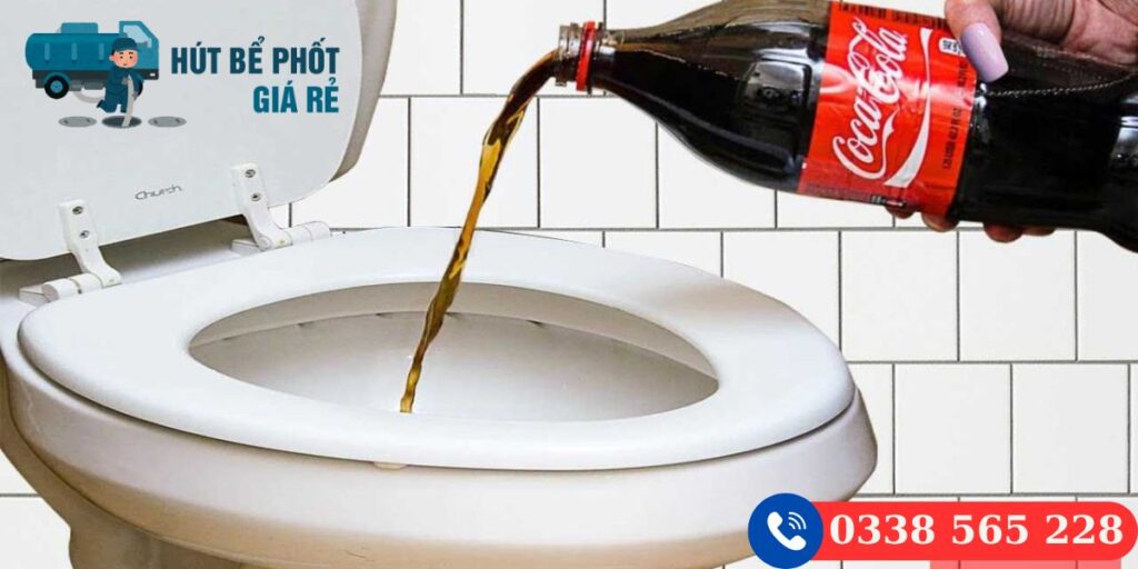 Sử dụng nước có gas thông tắc bồn cầu
