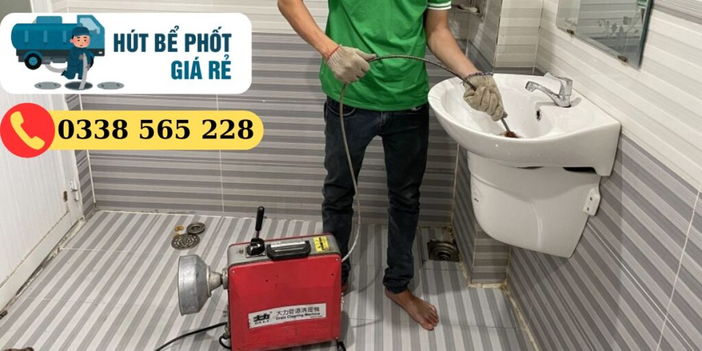 Máy lò xo dây thông tắc lavabo