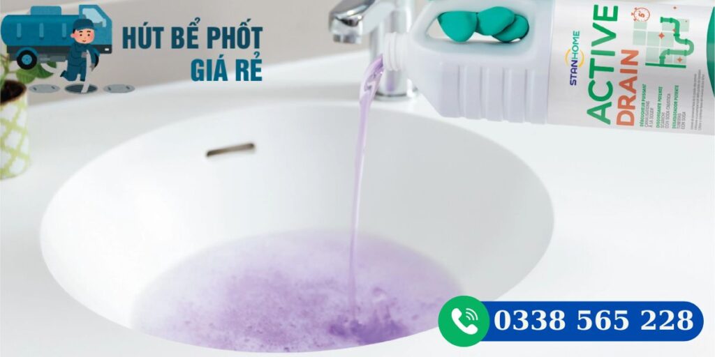 Dung dịch sinh học thông tắc chậu rửa